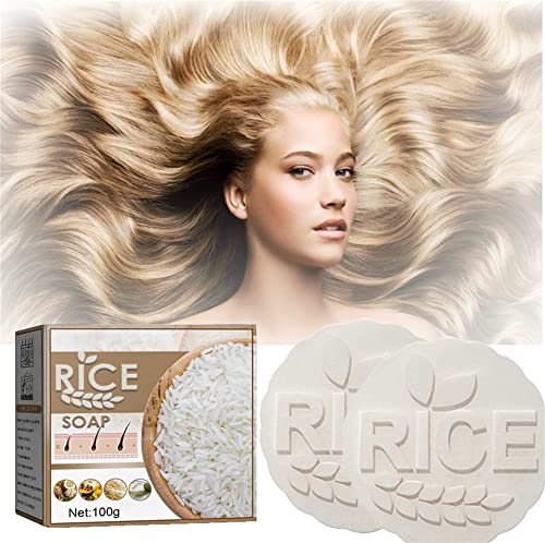 **Organic Rice Water Shampoo & Conditioner Set (2 Bars) – Natural Hair Growth Treatment for Thinning Hair, Anti-Hair Loss, Dry & Damaged Hair Repair – Sulfate-Free & Vegan for Daily Use at Home or Travel**    *(Use Case: Promotes stronger, longer hair while deeply nourishing dry, damaged strands – ideal for daily haircare routines or on-the-go travel.)*