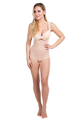 Post Surgery Compression Girdle with Front Foam Brace & Side Padded Zippers - LIPOELASTIC VH Comfort PETITE for Abdominal Support - Ideal for Tummy Tuck, Liposuction Recovery & Body Contouring After Surgery
