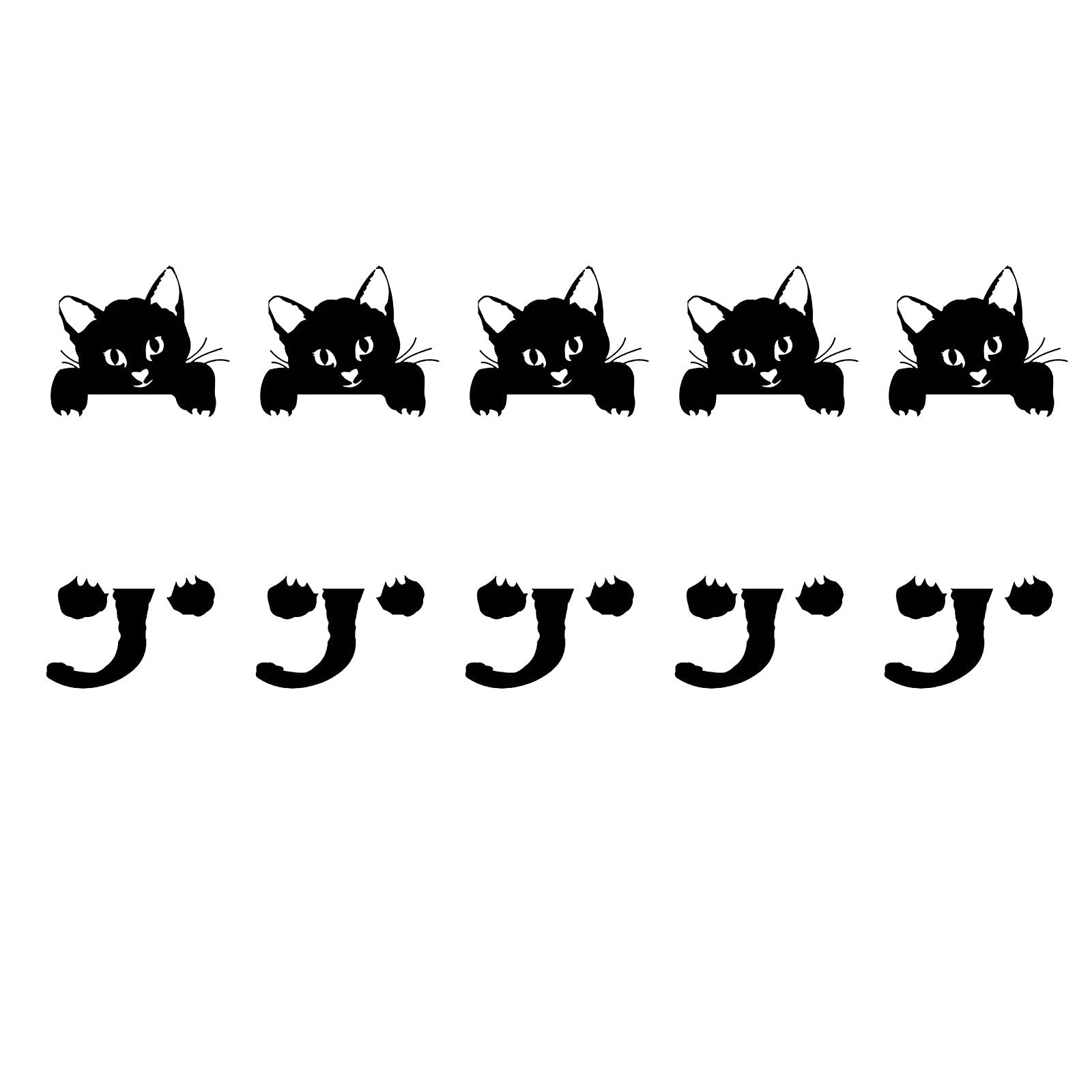 Nursery Wall Stickers - Cat-Themed Light Switch Decals for Baby Room Decor, Black (Set A) | Perfect for Kids' Bedrooms, Playrooms & Nursery Wall Art