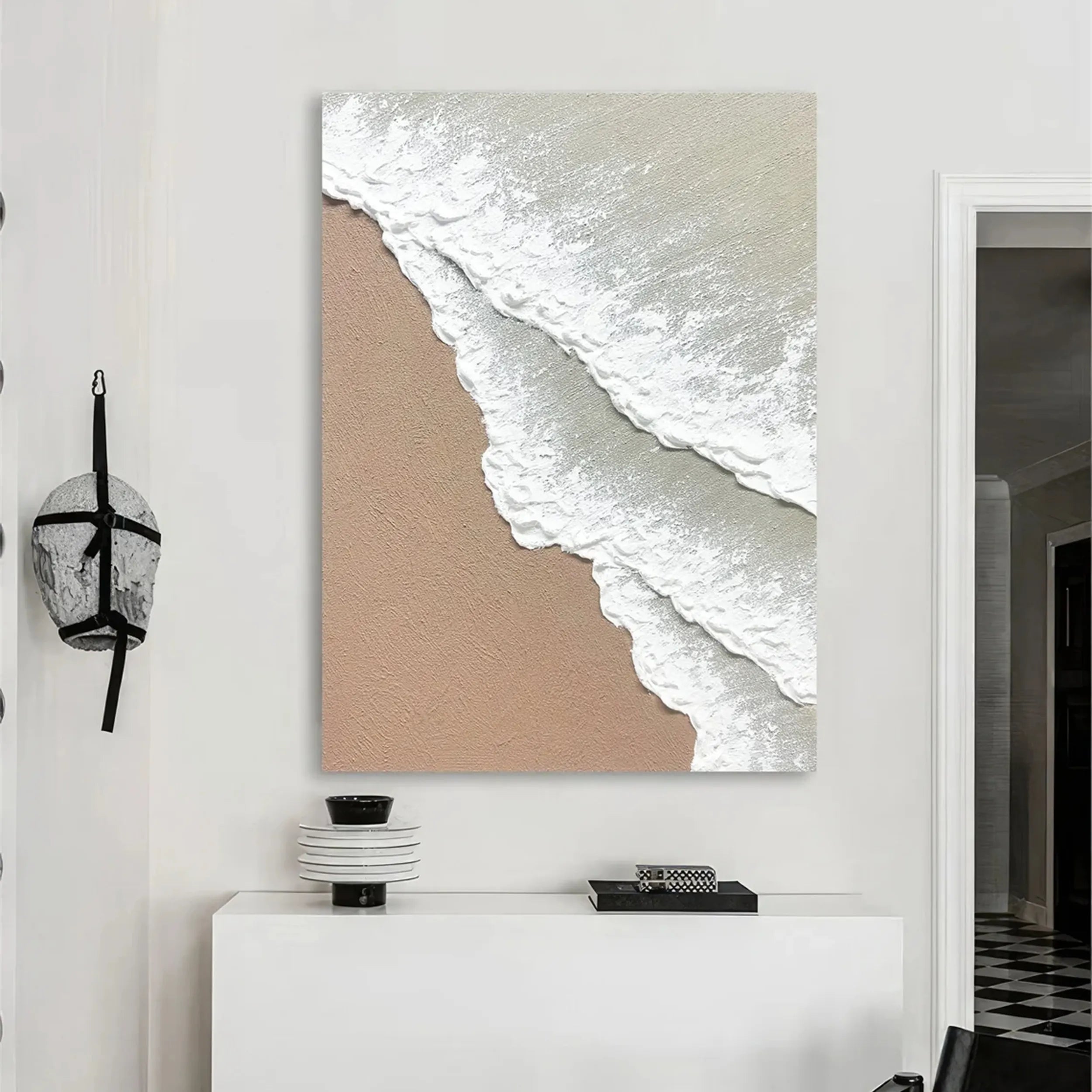 Minimalist Textured Plaster Art Painting - Modern Abstract Wall Decor for Living Room, Bedroom & Office | #MM186