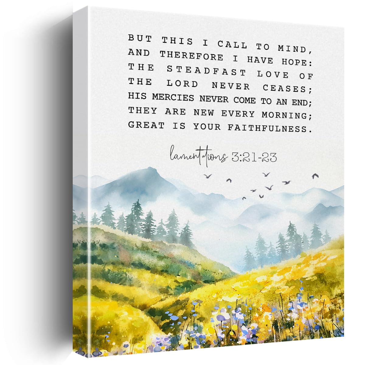 Christian Canvas Wall Art - Bible Verse Prints for Boys Room & Bathroom Decor