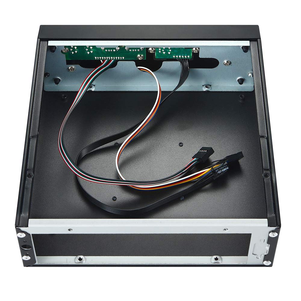 LAUGHERER ITX Computer Case M06 - Mini Desktop PC Case for HTPC, Industrial Control & Small Form Factor Builds - Perfect for Home Theater, Office & Compact Gaming Setups