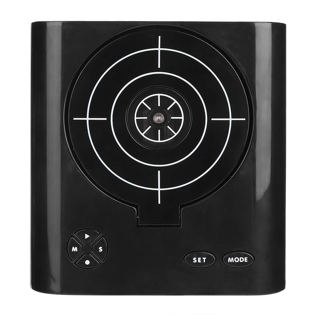 Pwshymi Shooting Alarm Clock - Fun & Practical Target Alarm Clock for Home, Bedroom, Office | Wake Up Game with Shooting Target Design | Perfect for Kids, Adults & Alarm Clock Collectors (Black)