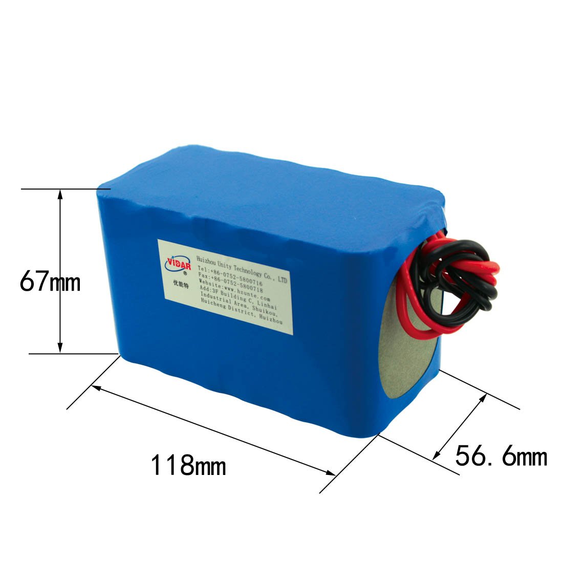 VIDAR Rechargeable 12V 15600mAh Lithium Ion Battery Pack - High Capacity Li-ion Battery for Electronics, Toys, LED Lights & Power Equipment | Perfect for Camping, Emergency Power & Portable Devices