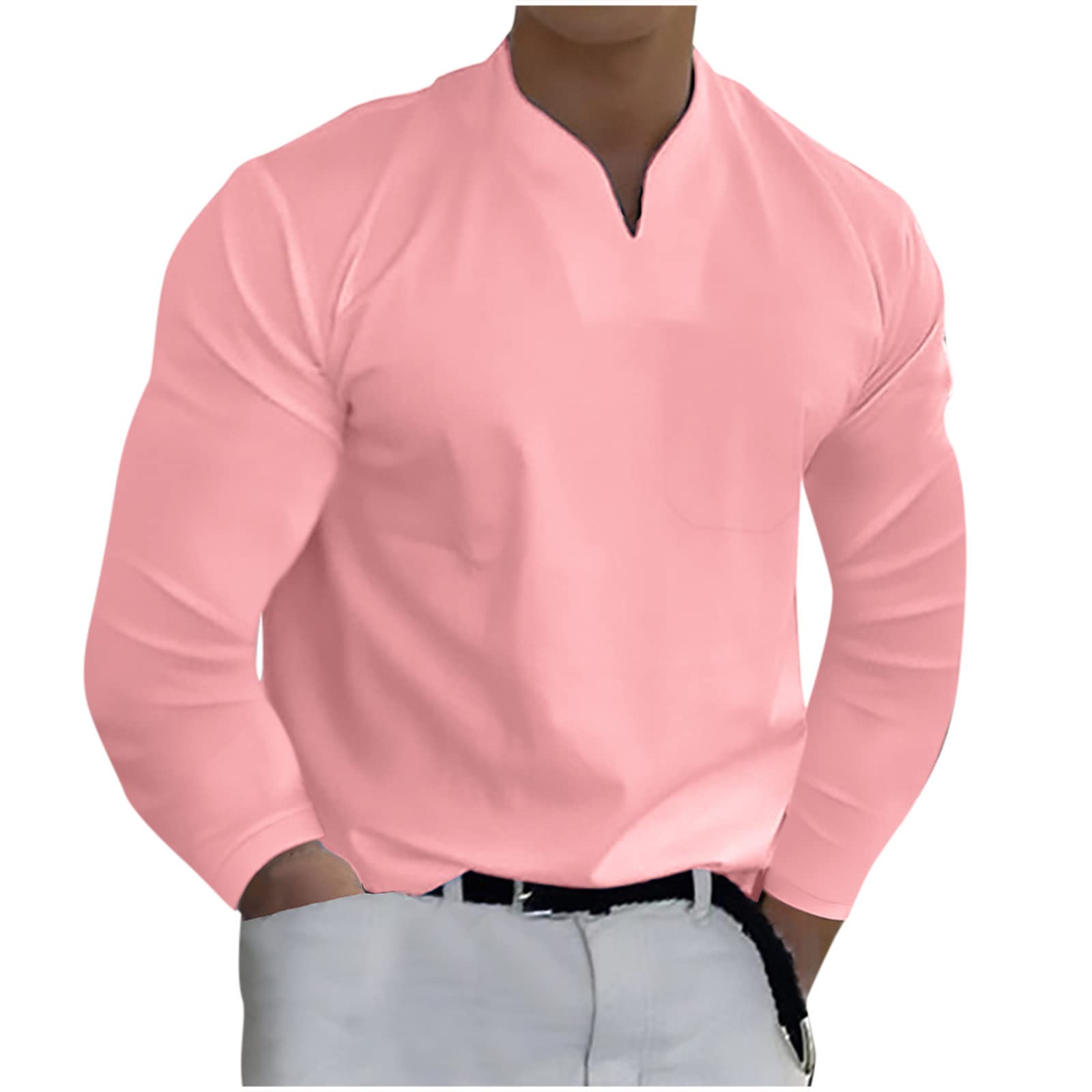 Men's V-Neck Muscle Fit T-Shirt - Breathable Summer Workout Tee for Gym, Running & Casual Wear | Short Sleeve Athletic Shirt for Fitness & Sports