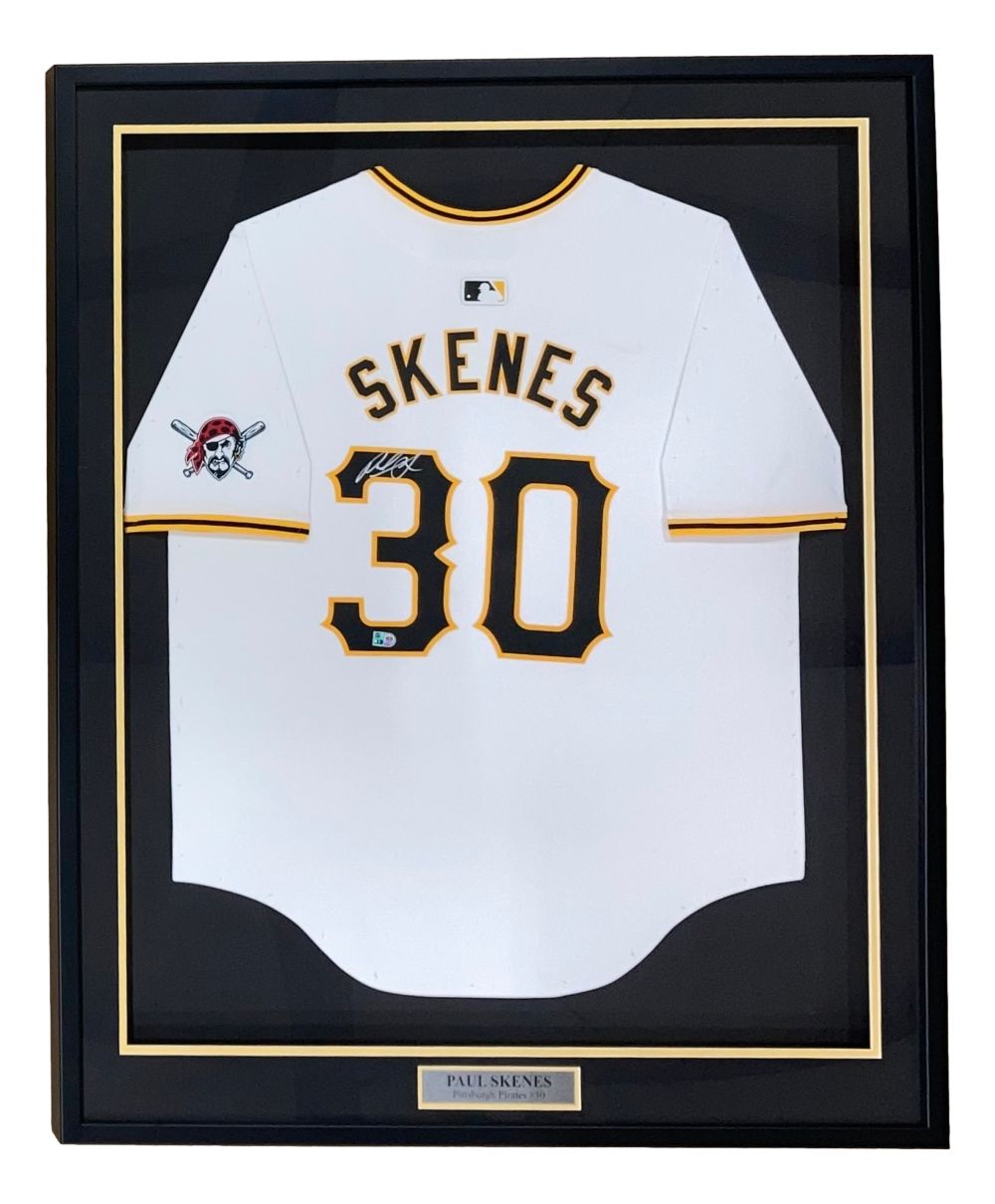 Authentic Paul Skenes Signed Pittsburgh Pirates Nike Replica Jersey with MLB Hologram - Framed Collectible for Baseball Fans & Sports Memorabilia Display
