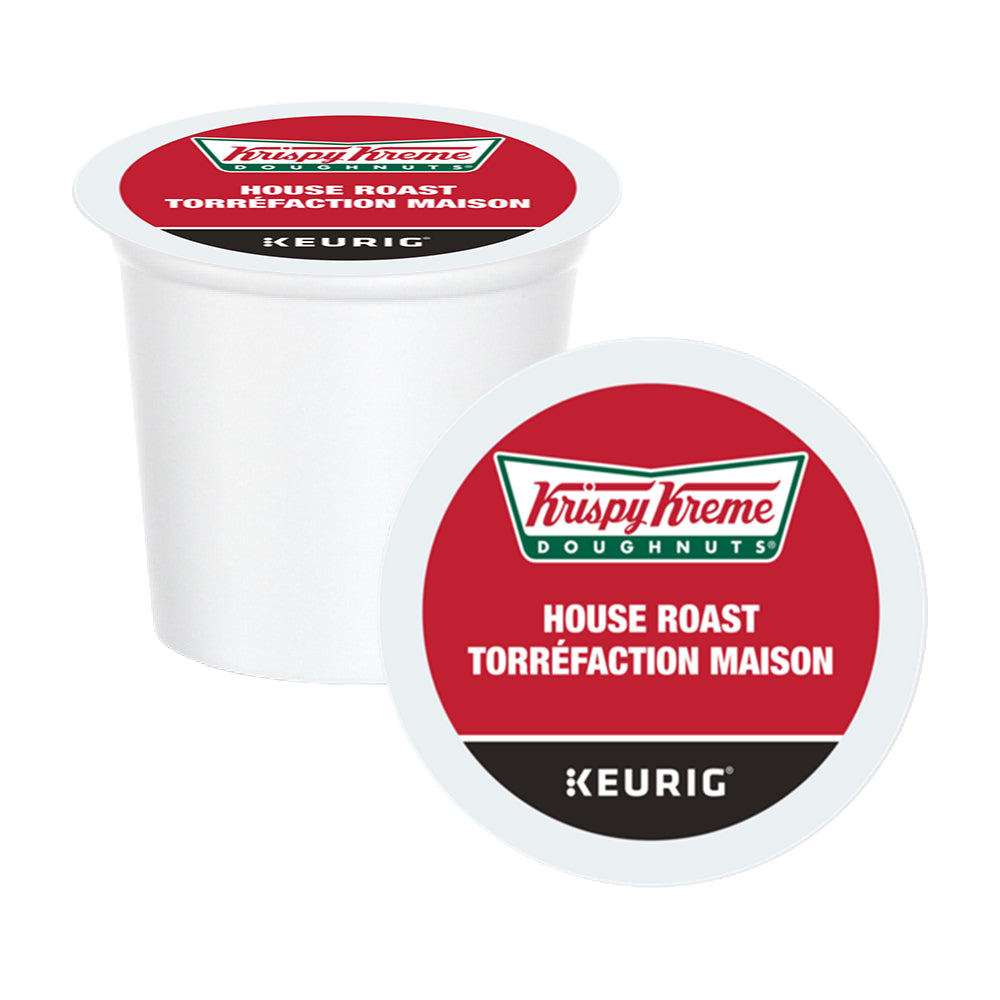 Krispy Kreme House Roast Coffee K-Cup Pods 30 Count - Premium Single Serve Coffee for Keurig Brewers - Perfect for Home, Office & Morning Coffee Break