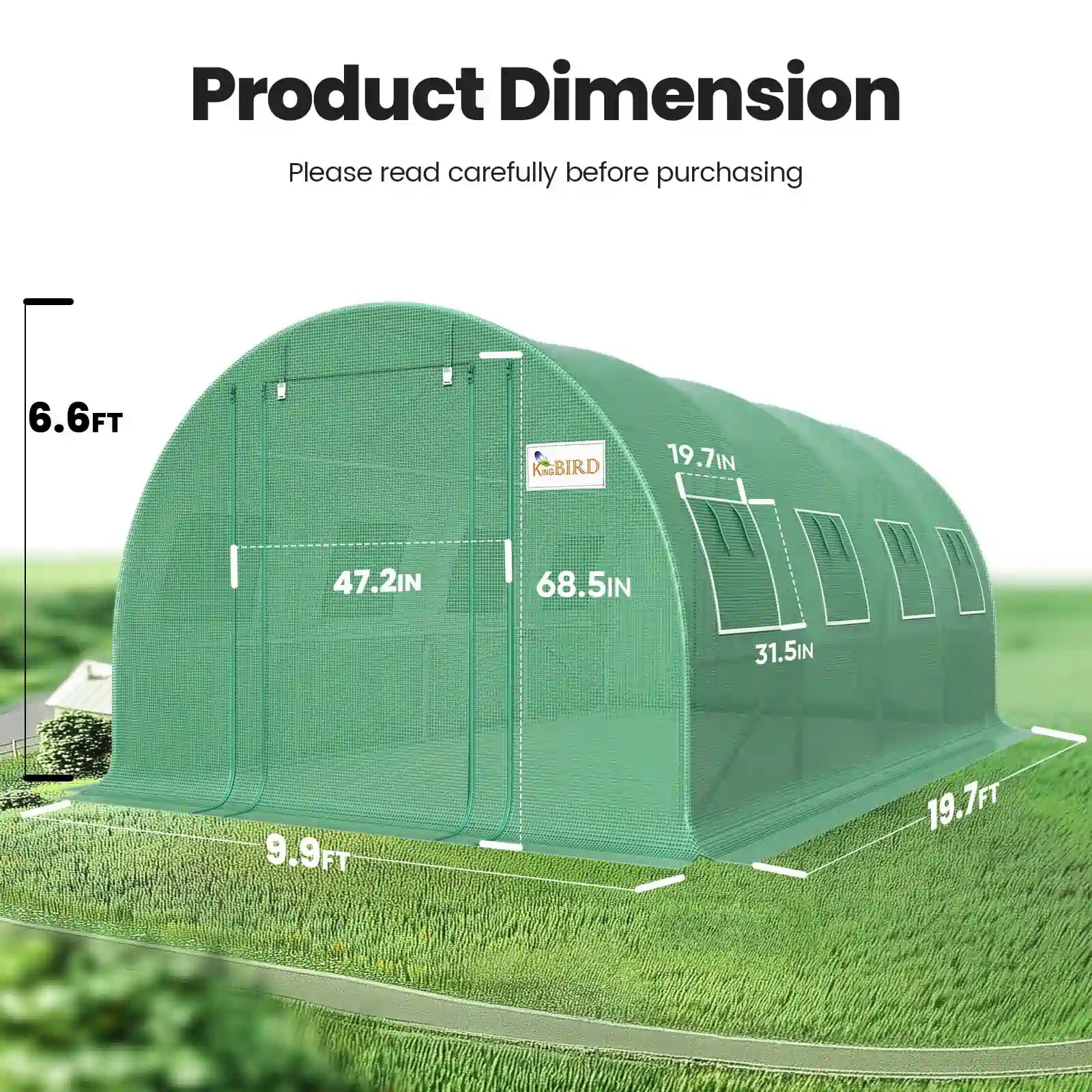 Premium Heavy Duty Large Walk-in Greenhouse for Plants & Vegetables - Durable Outdoor Gardening Shelter for Year-Round Growing