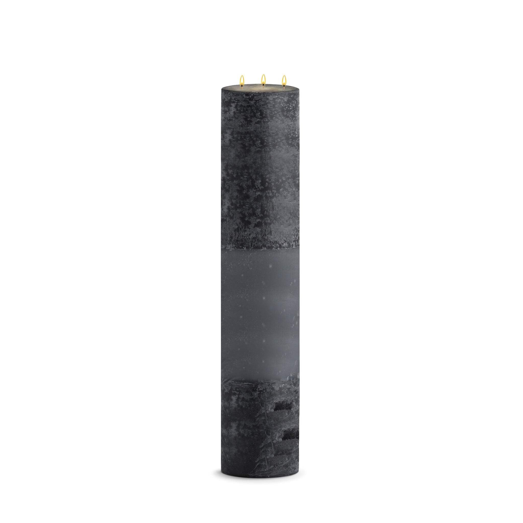 Black Bamboo Pillar Candles - 6
