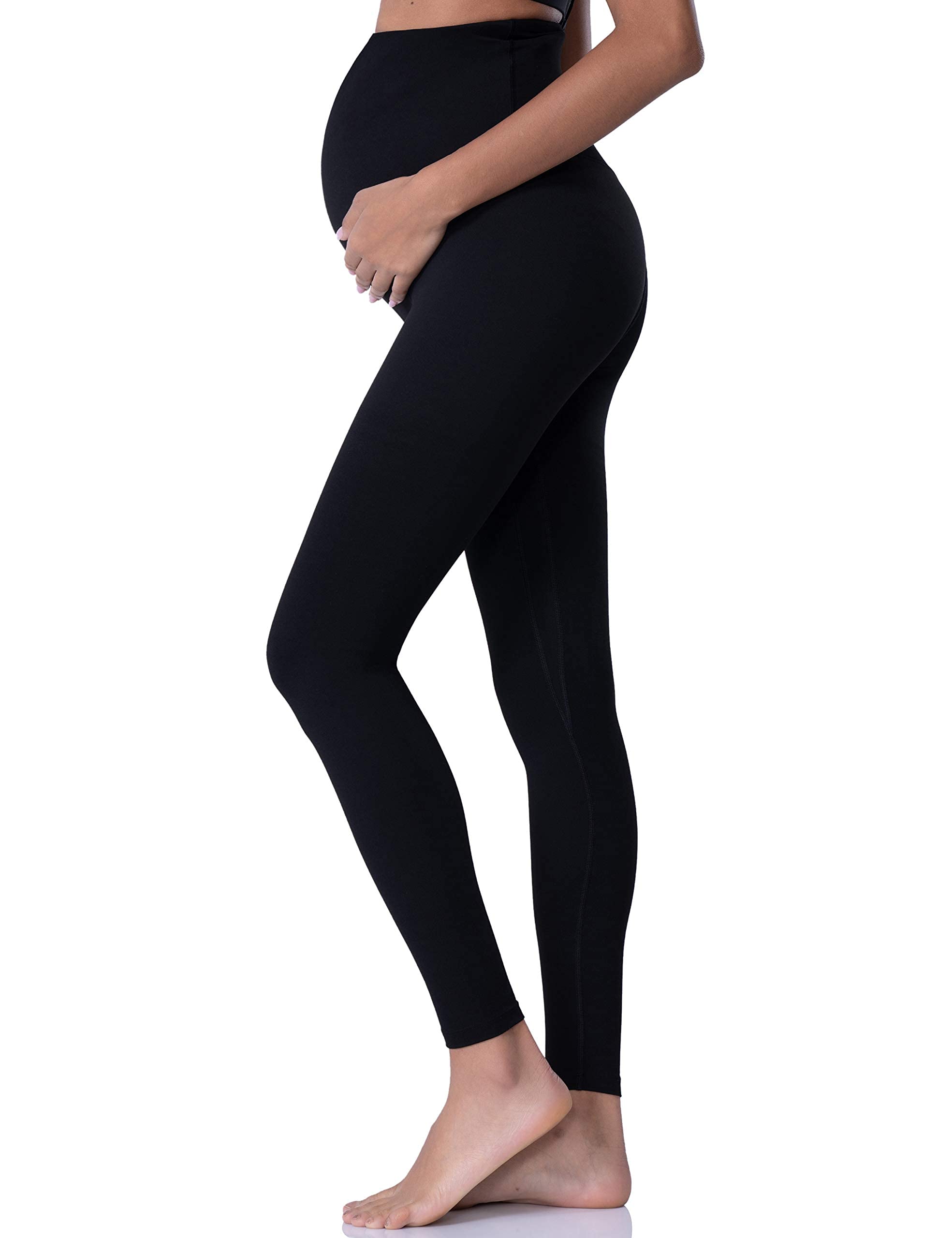 POSHDIVAH Women's Maternity Leggings Over The Belly Pregnancy Yoga Pants - Stretchy Active Wear Workout Leggings for Comfortable Exercise & Everyday Wear