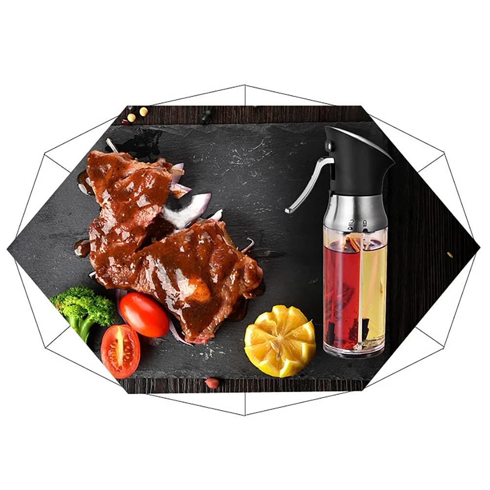 2-in-1 Oil Spray Bottle & Dispenser - Kitchen Oil Mister for Cooking, Baking & Salad Dressing - Perfect for Olive Oil, Vinegar & Seasoning - BPA Free Kitchen Tool Supplies (Great for Meal Prep & Healthy Cooking)