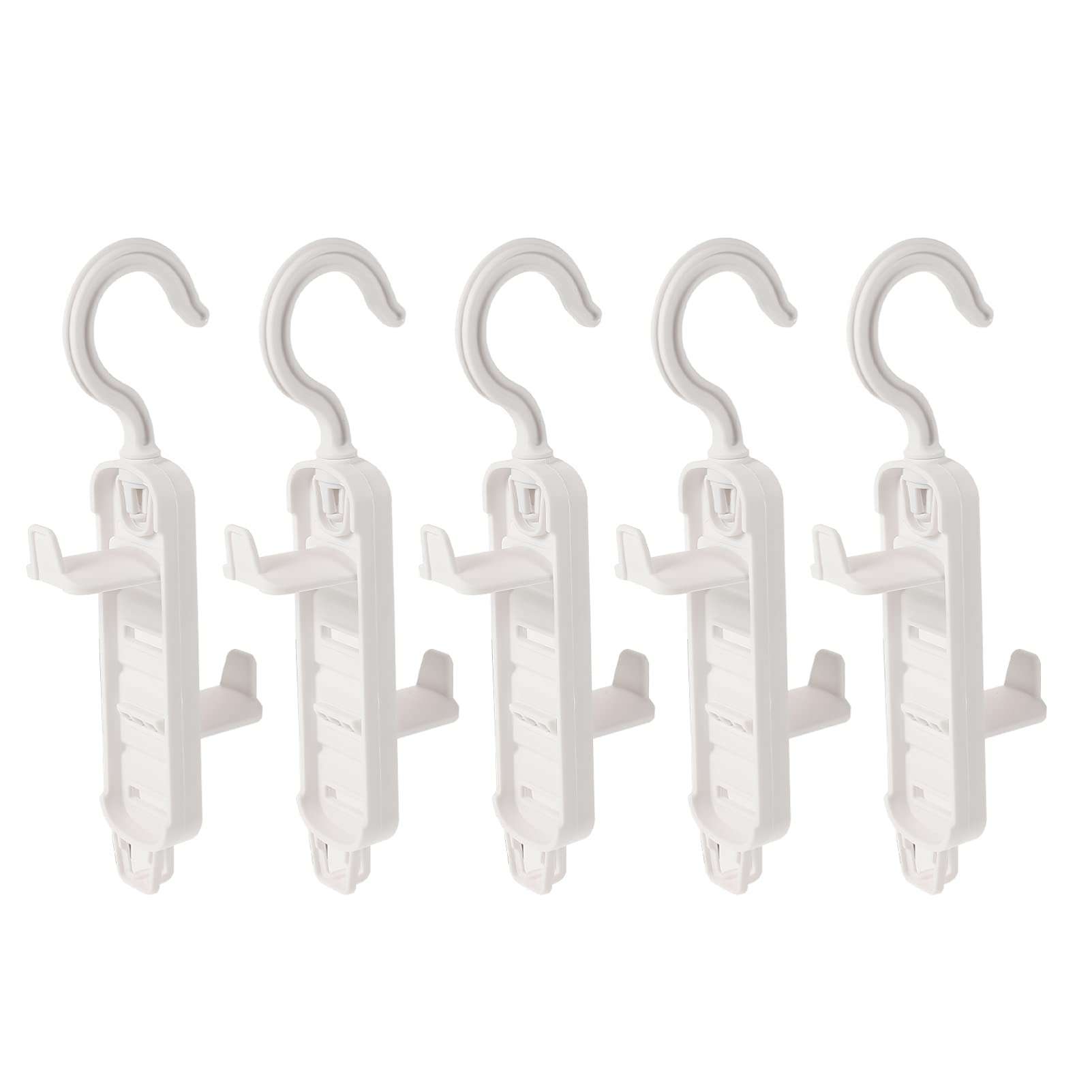 ULTNICE 5-Pack Rotatable Hook Hangers - Space Saving Handbag Hangers, Belt Rack & Closet Organizer - Sturdy Storage Holders for Purses, Scarves, Hats & Accessories (Perfect for Bedroom, Closet & Entryway Organization)