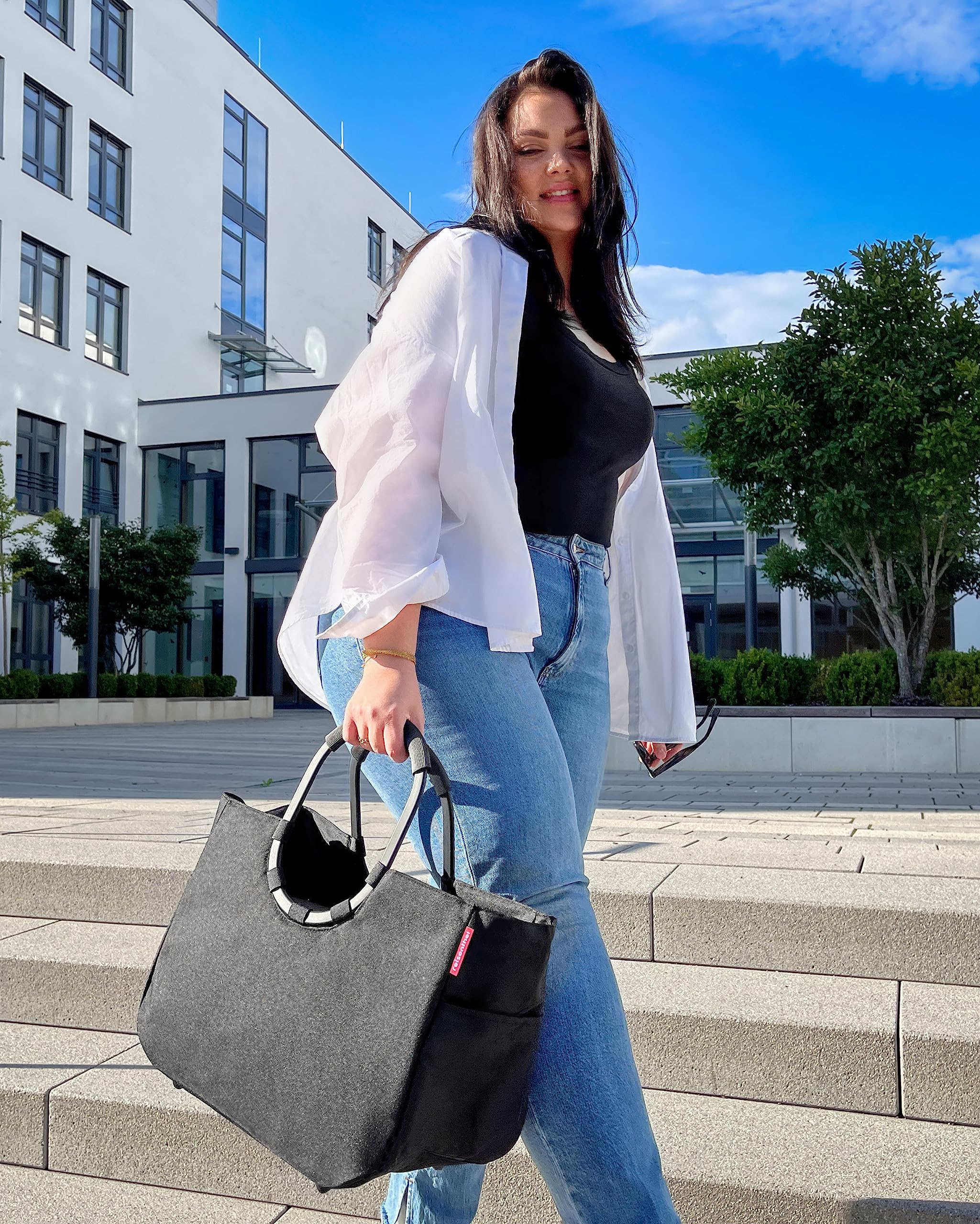 Reisenthel Loopshopper L - Durable Recycled PET Bottle Shopping Bag with Multiple Compartments, Water-Resistant & Stylish - Perfect for Groceries, Travel & Daily Errands