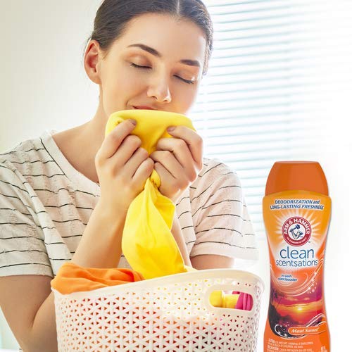 Arm & Hammer Clean Scentsations In-Wash Scent Booster - Maui Sunset Fragrance, 24 Ounce (Pack of 4) | Long-Lasting Laundry Freshener for Clothes, Towels & Bedding