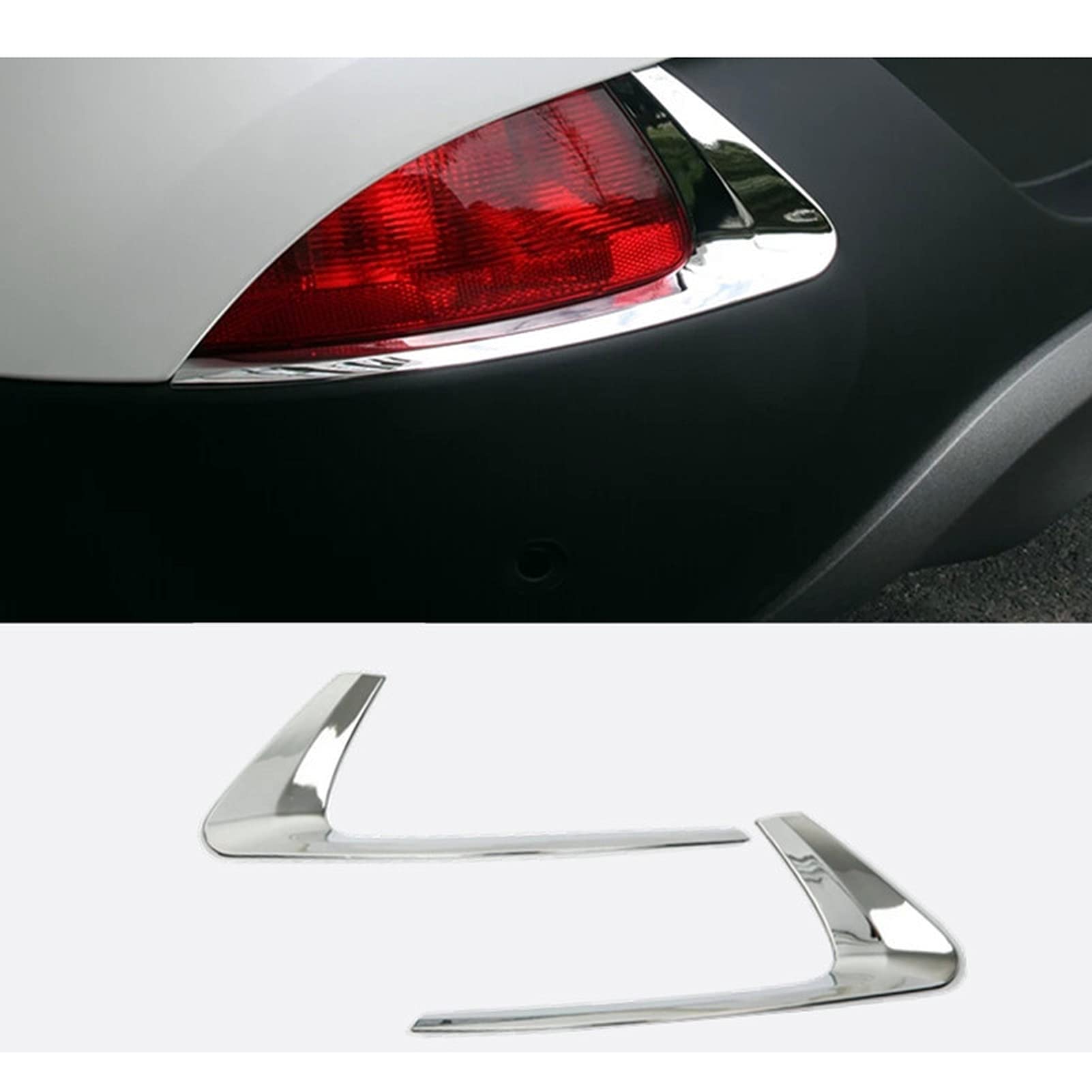 YKANZS ABS Chrome Rear Fog Light Covers & Trim - Compatible with Renault Kadjar 2015-2018 - Car Styling Accessories for Enhanced Visibility & Style in Night Driving and Bad Weather