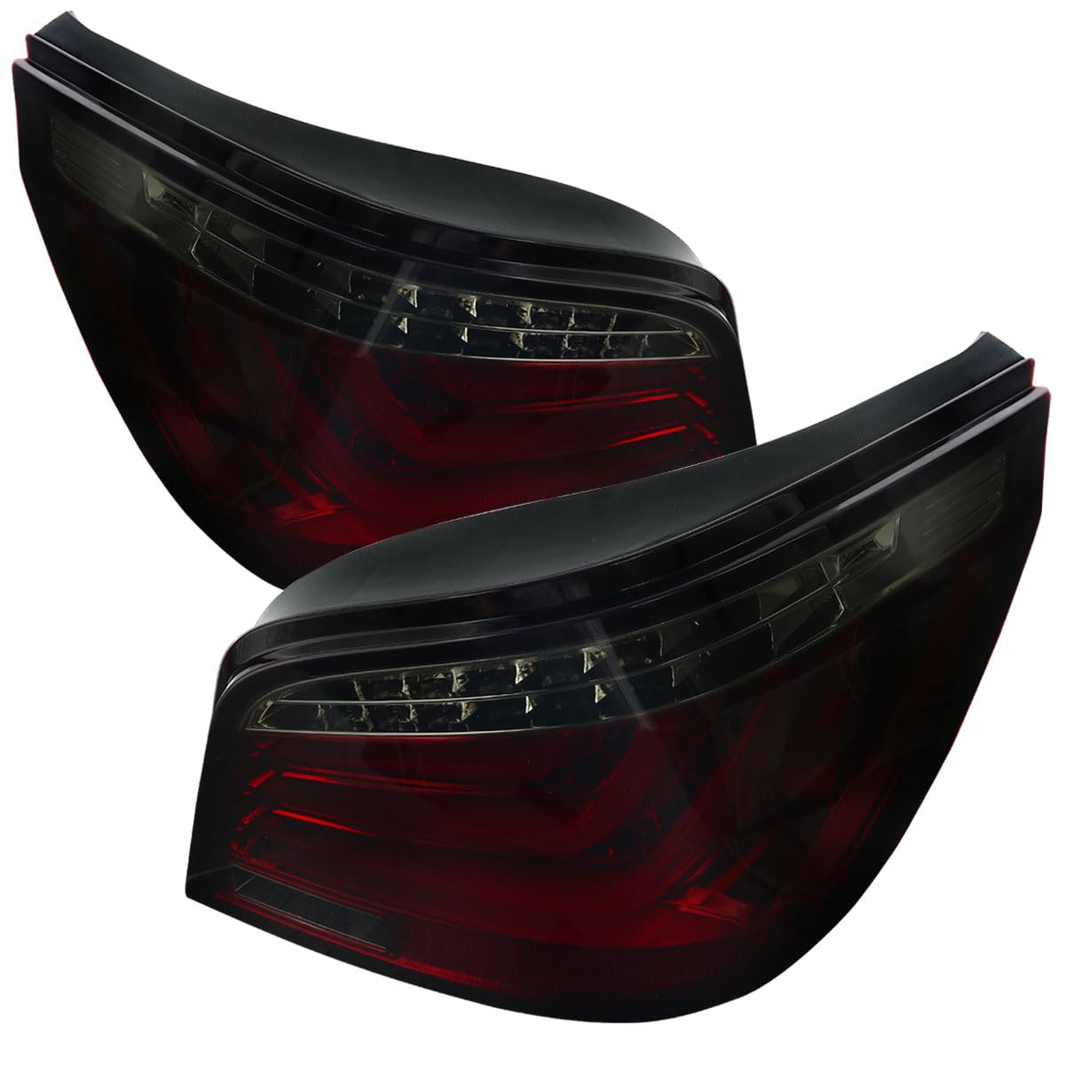 04-07 Red Smoke LED DRL Bar Tail Lights & Rear Brake Lamps - High Visibility Safety Lights for Night Driving & Off-Road Vehicles