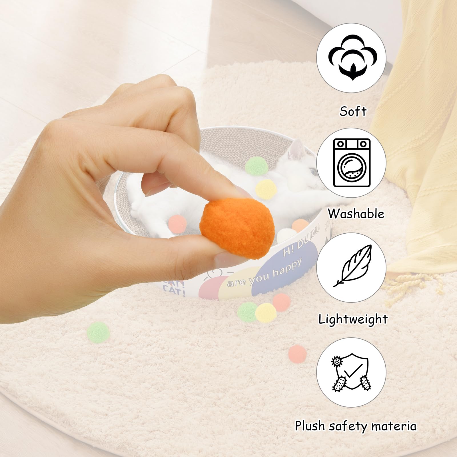 Interactive Cat Toy Ball Launcher Gun with 30 Plush Balls - Automatic Fetch Toy for Indoor Cats, Exercise & Bonding Play - Fun Kitty Toys for Bored Adult Cats (Perfect for Small Spaces & Playtime)