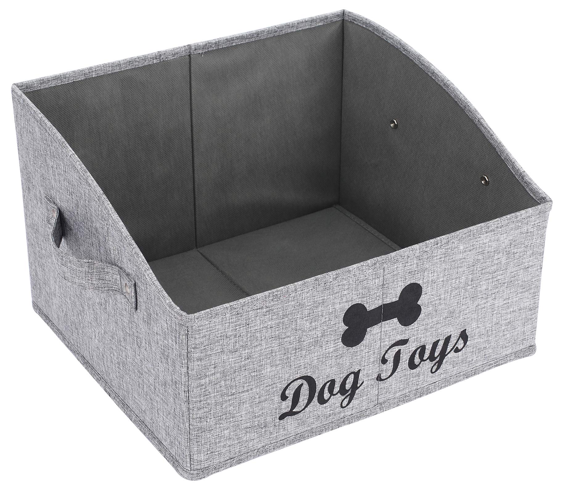 Morezi Linen-Cotton Blend Dog Toy Basket - Pet Toy Storage Organizer for Toys, Blankets & Leashes | Durable Dog Toy Box for Living Room, Bedroom & Nursery Organization
