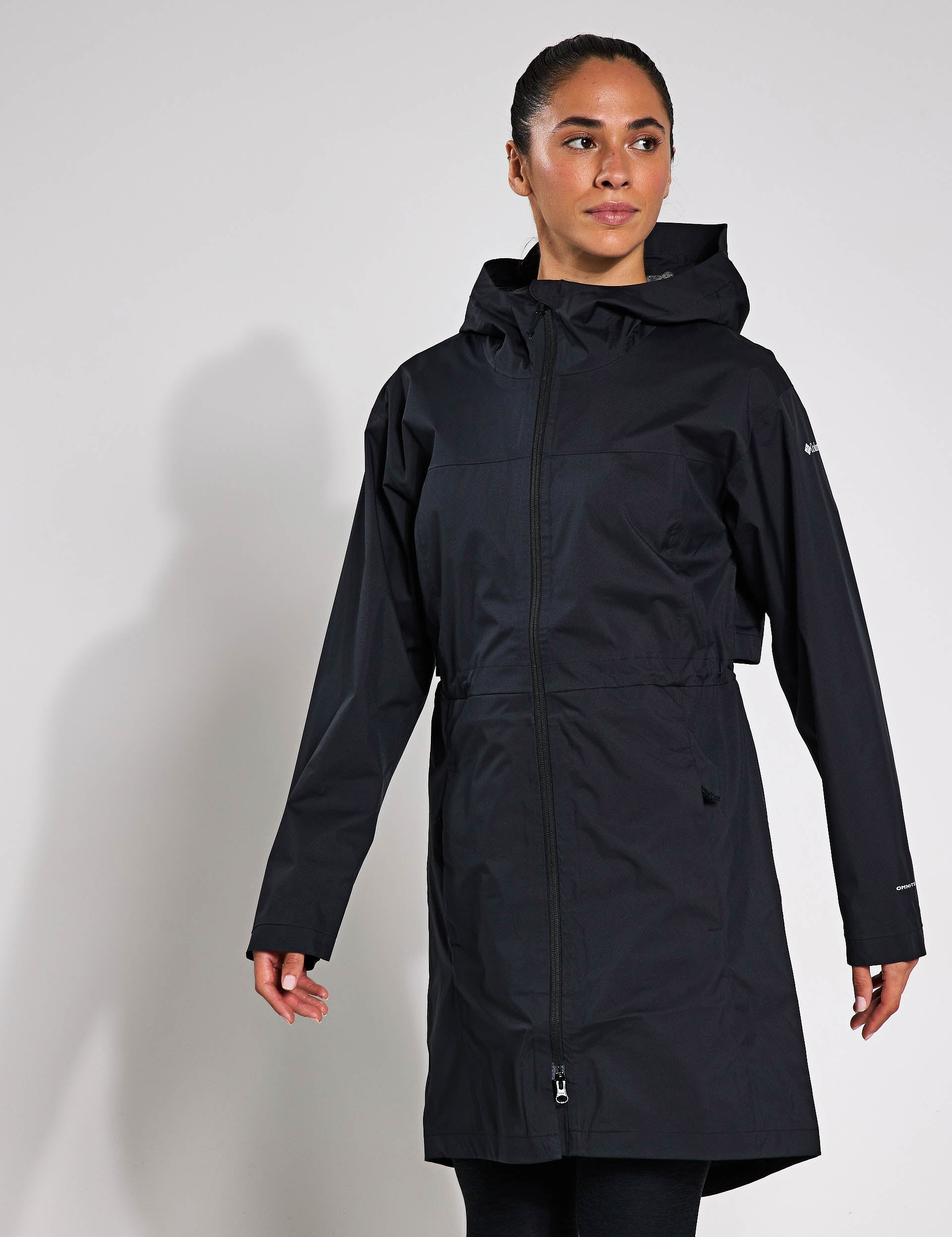 Waterproof Long Jacket for Outdoor Adventures - Black | Hiking, Camping & Rainy Day Protection