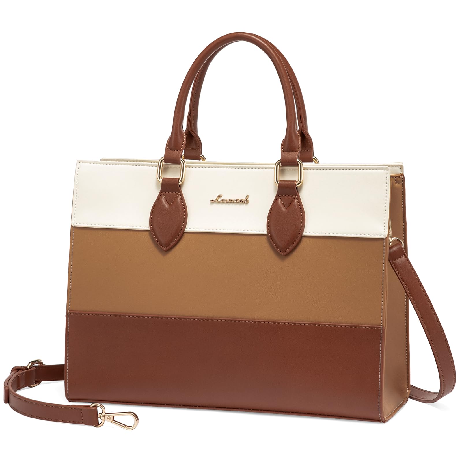 LOVEVOOK Women's PU Leather Tote Bag - Fashionable Shoulder Bag & Top Handle Satchel Purse for Ladies | Perfect for Work, Travel, and Everyday Use