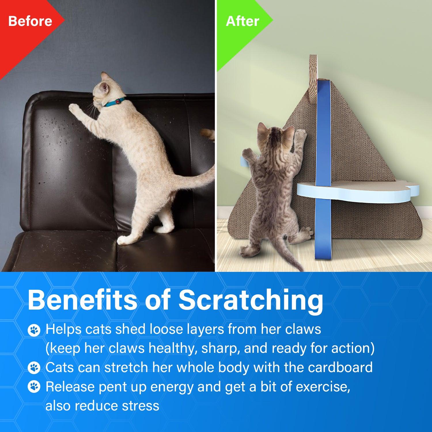 Premium Cat Scratcher Post Board - Fuji Mountain Shaped Scratching Lounge & Bed for Cats - Durable Sisal Pad Protects Furniture - Perfect for Indoor Play & Relaxation