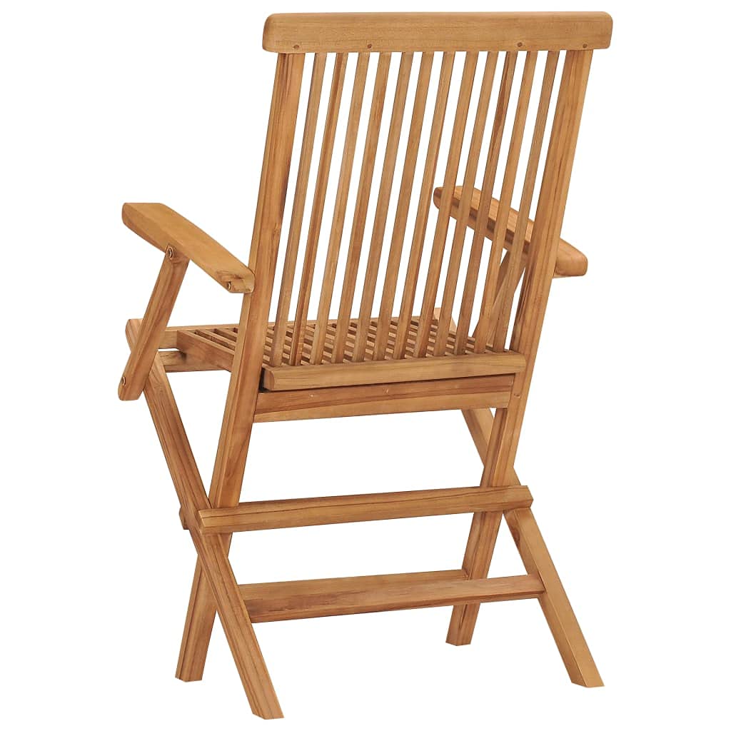 2-Pack Solid Teak Wood Folding Patio Chairs - Outdoor Lounge Chairs for Deck, Porch, Garden, Lawn & Home - Perfect for Relaxing, Sunbathing & Backyard Gatherings