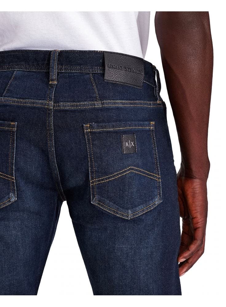 Armani Exchange Men's Slim Fit 5-Pocket Denim Jeans - Stylish & Comfortable for Casual Wear & Night Out