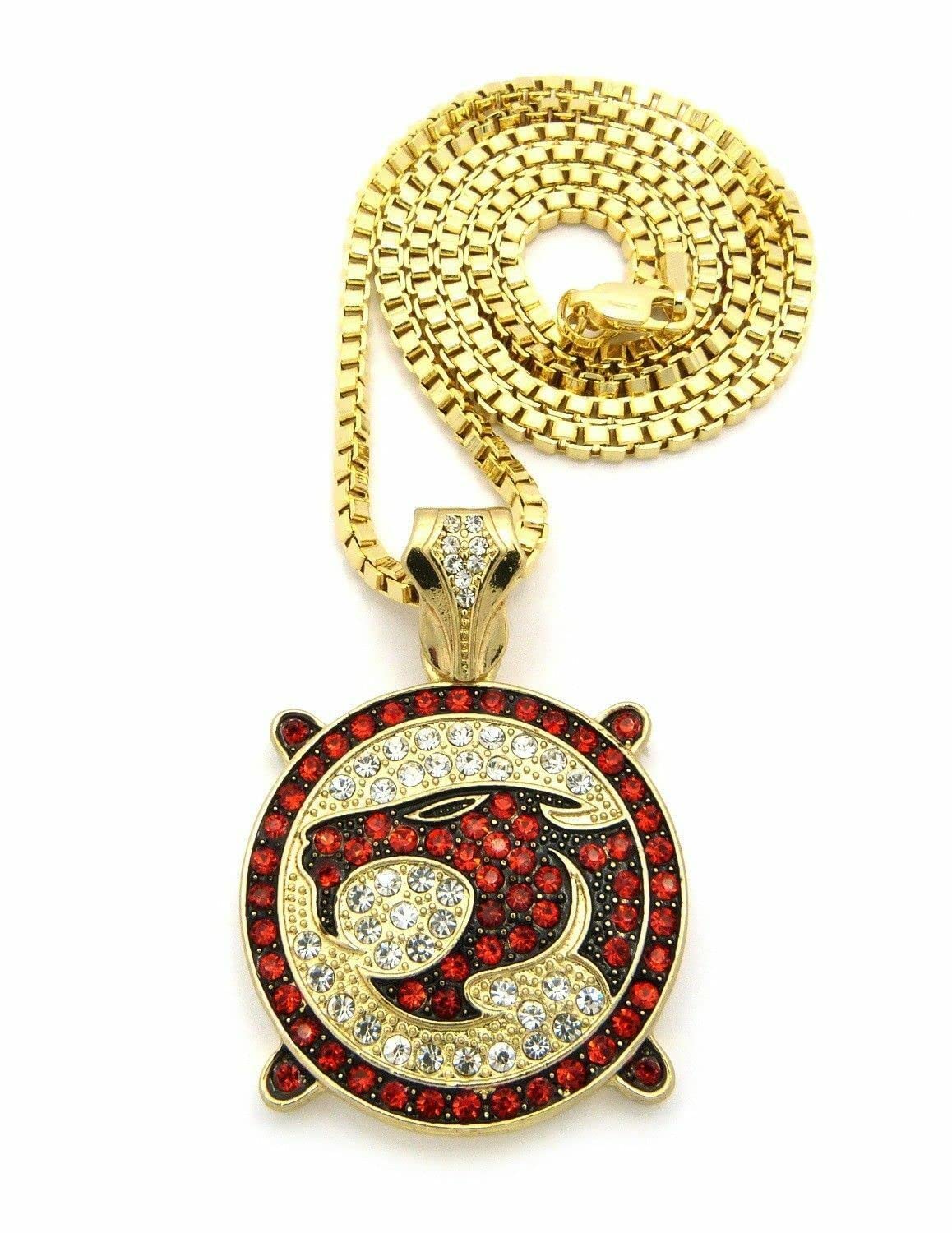 Hip Hop Iced Thunder Cat Pendant with 2mm 18