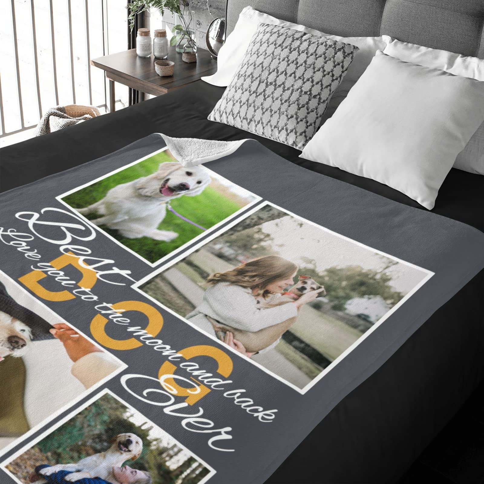 Custom Photo Blanket - Personalized Picture Blanket with Your Design for Mom, Dad, Kids, Couples & Pets - 50x60 Inch Soft Minky Fleece Throw - Perfect for Birthday Gifts, Anniversary Presents & Family Keepsakes