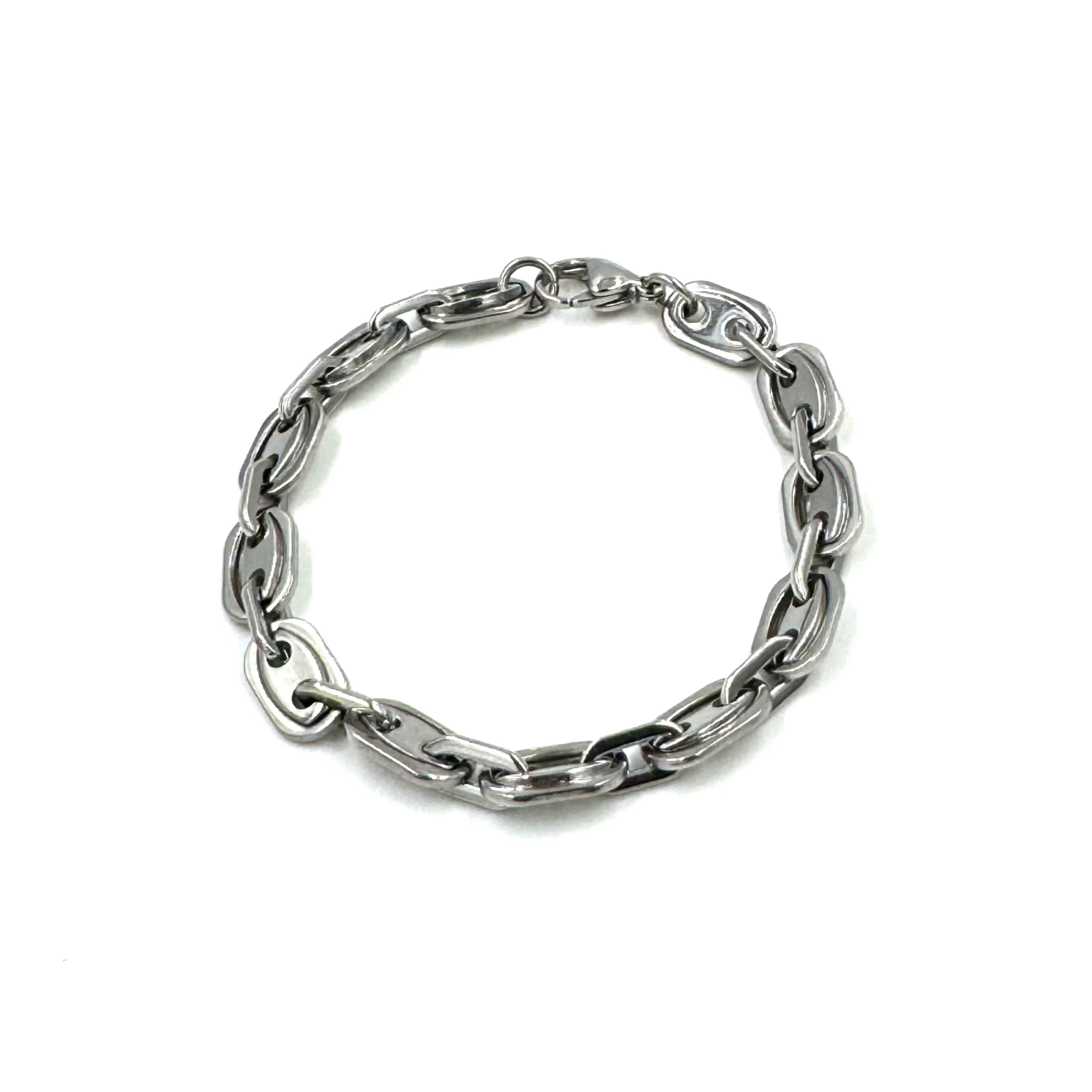 Ashley Gold Stainless Steel Double Open End Link Bracelet for Women - Elegant Adjustable Cuff Bangle for Everyday Wear & Special Occasions