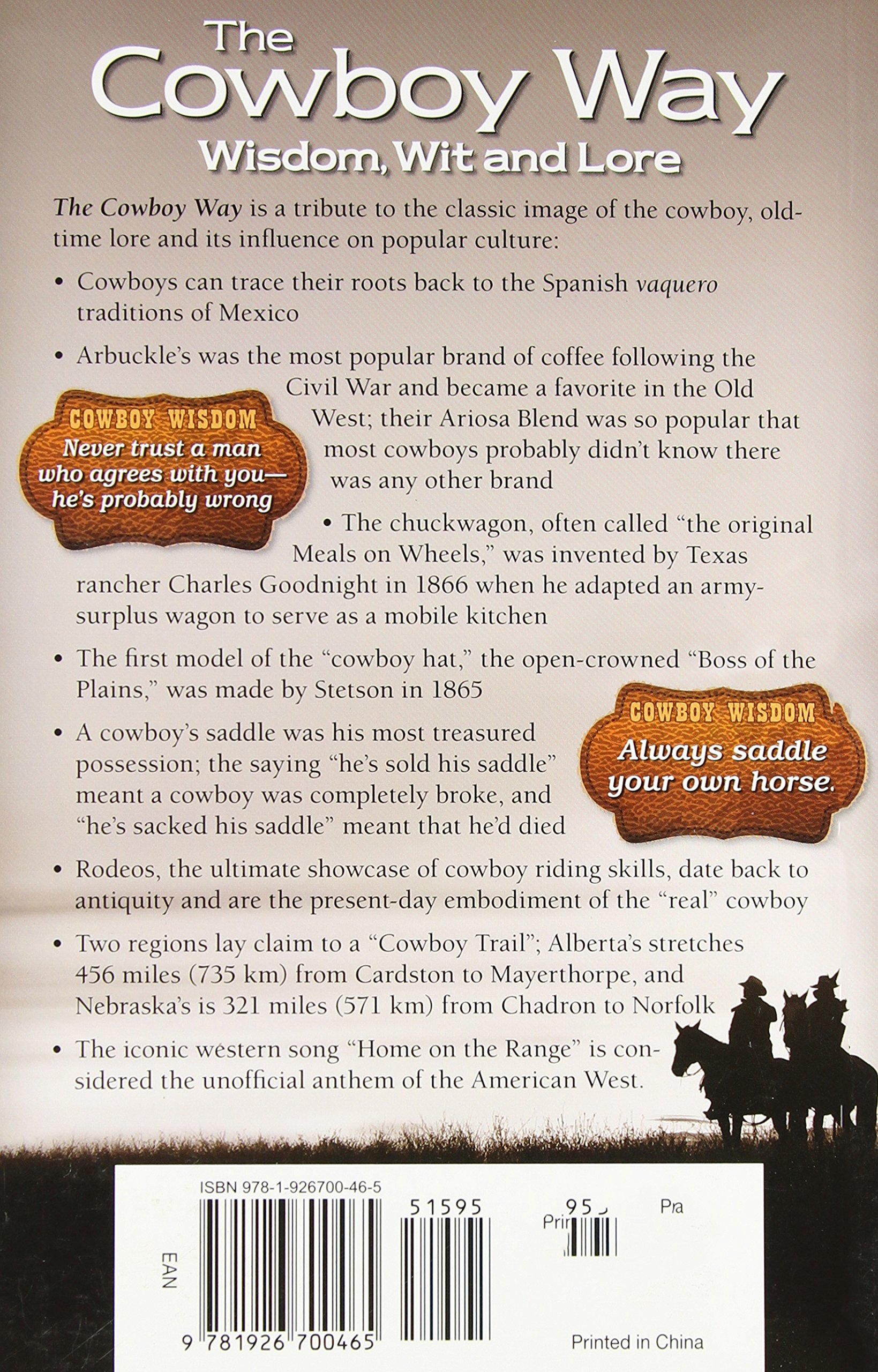 The Cowboy Way: Wisdom, Wit and Lore - Western Lifestyle Book for Cowboy Enthusiasts | Perfect for Ranch Life, Campfire Stories & Western Culture Lovers