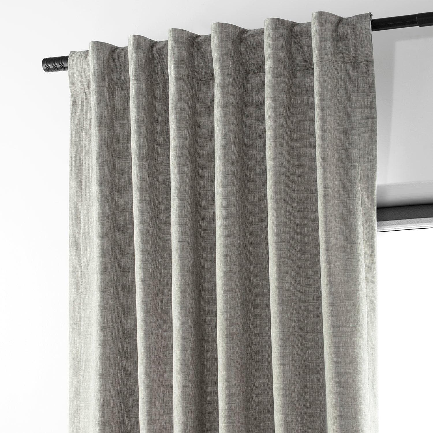 Premium Dark Greige Blackout Curtains - Thermal Insulated Linen Hotel Drapes for Bedroom & Living Room - Noise Reducing & Energy Saving Window Treatments for Home & Office