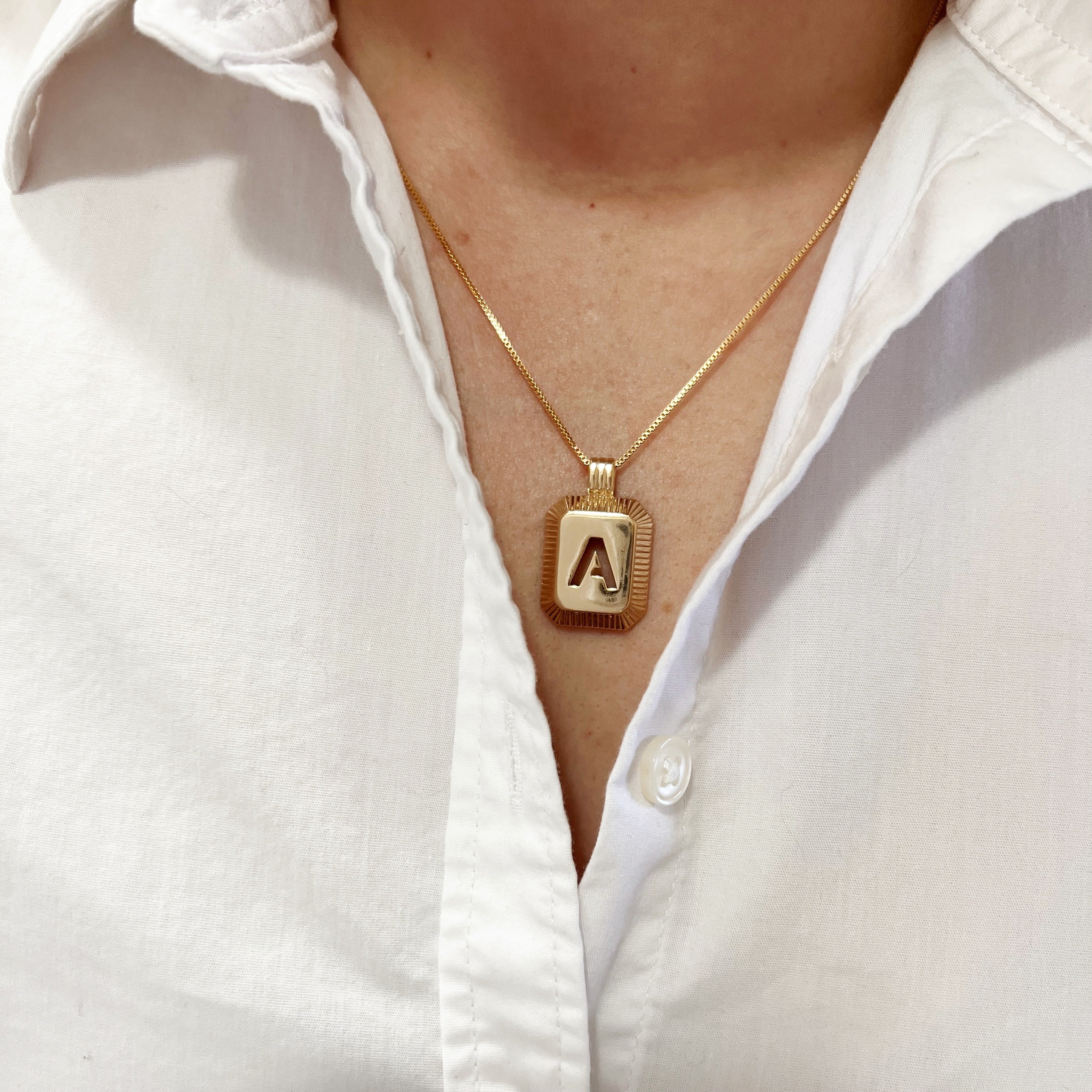 18K Gold Filled Initial Letter A Pendant Necklace - Dainty Personalized Jewelry Gift for Women, Perfect for Birthdays, Anniversaries & Everyday Wear