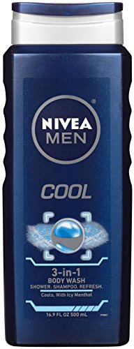 Nivea Men's Cool Body Wash for Men - 16.9 oz - Refreshing Shower Gel with Menthol - Perfect for Post-Workout & Morning Shower Routine