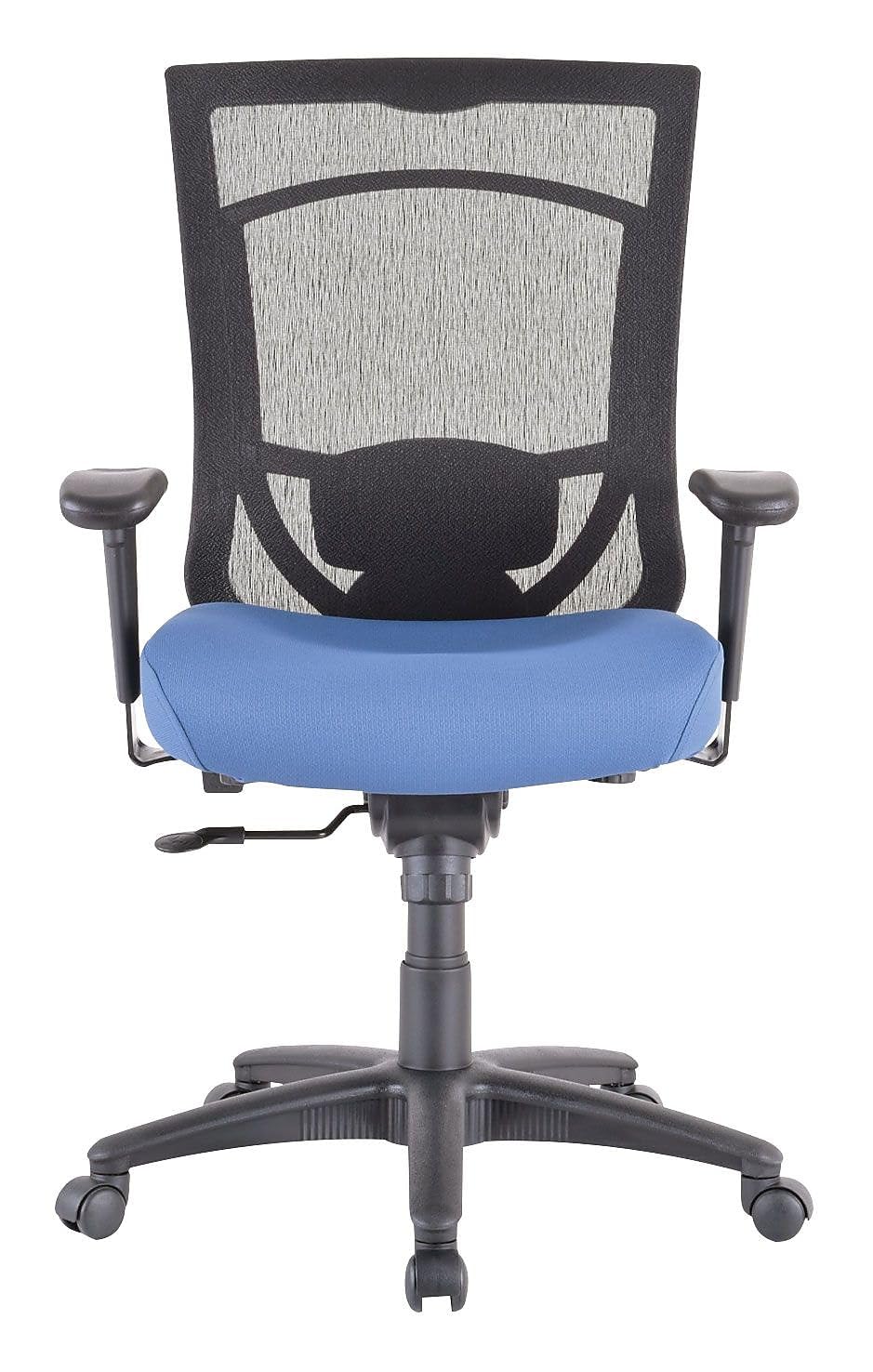 Tempur-Pedic TP7000 Ergonomic Mesh High Back Office Chair with Lumbar Support - Denim Blue Fabric for Home & Workspace Comfort