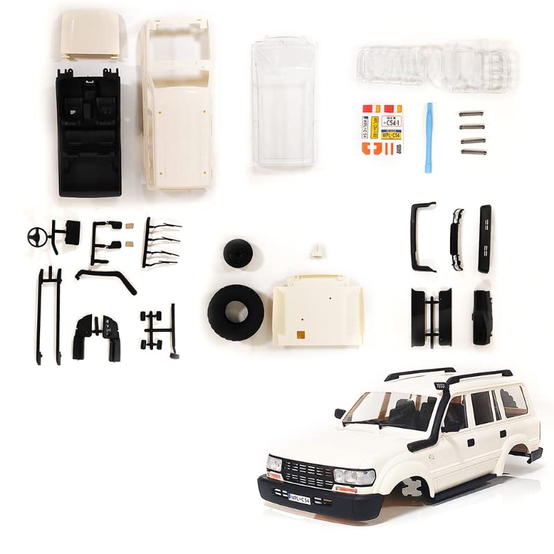 JLLING 1/16 Scale DIY Assembly Remote Control Car Toy - 4WD Land Cruiser Model Kit for Kids Boys & Girls | Perfect for Birthday Gifts, STEM Learning, and Indoor/Outdoor RC Racing Fun (Excludes Frame, Tires & Electronics)
