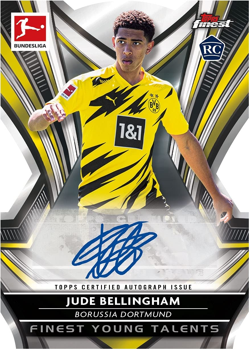 2021 Topps Bundesliga Finest Soccer Hobby Box - 12 Packs with 5 Cards Each (Includes 2 Autographs) | Premium Soccer Trading Cards for Collectors & Fans | Perfect for Gifts, Investments & Fantasy Leagues