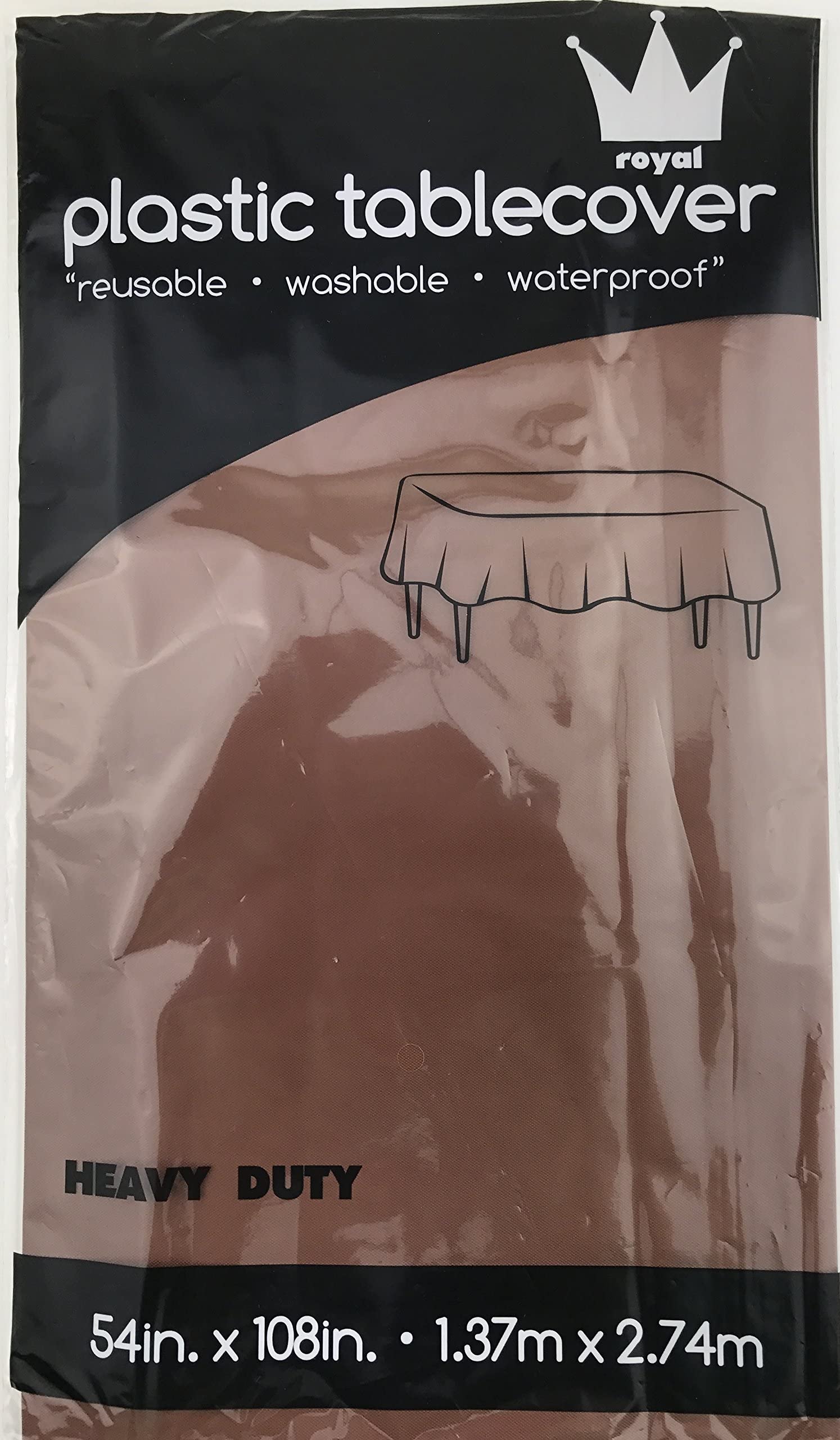 Royal 7-Pack 3-Ply Plastic Tablecloth 54