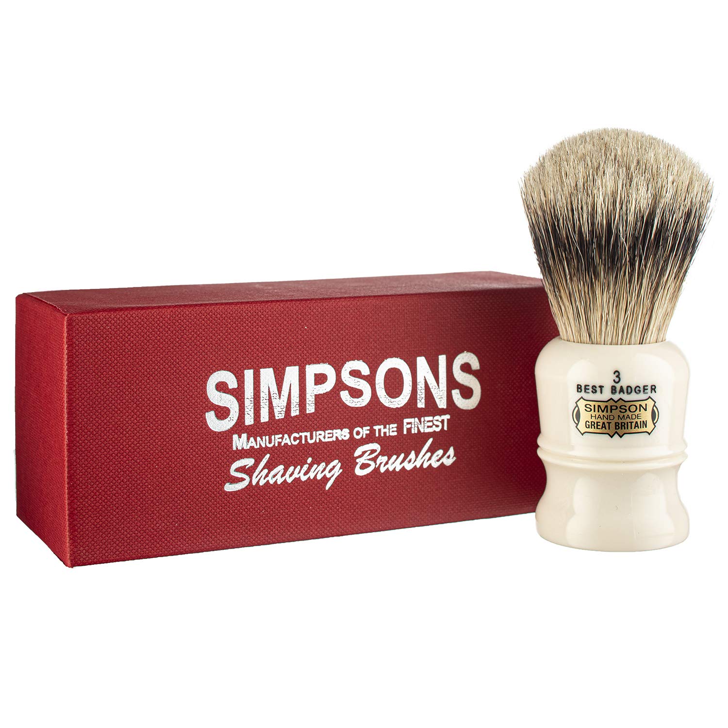 Premium Duke 2 Best Badger Hair Shaving Brush for Men - Handmade Simpson Luxury Shaving Brush with Ergonomic Handle - Perfect for Wet Shaving, Grooming Kits & Travel Essentials