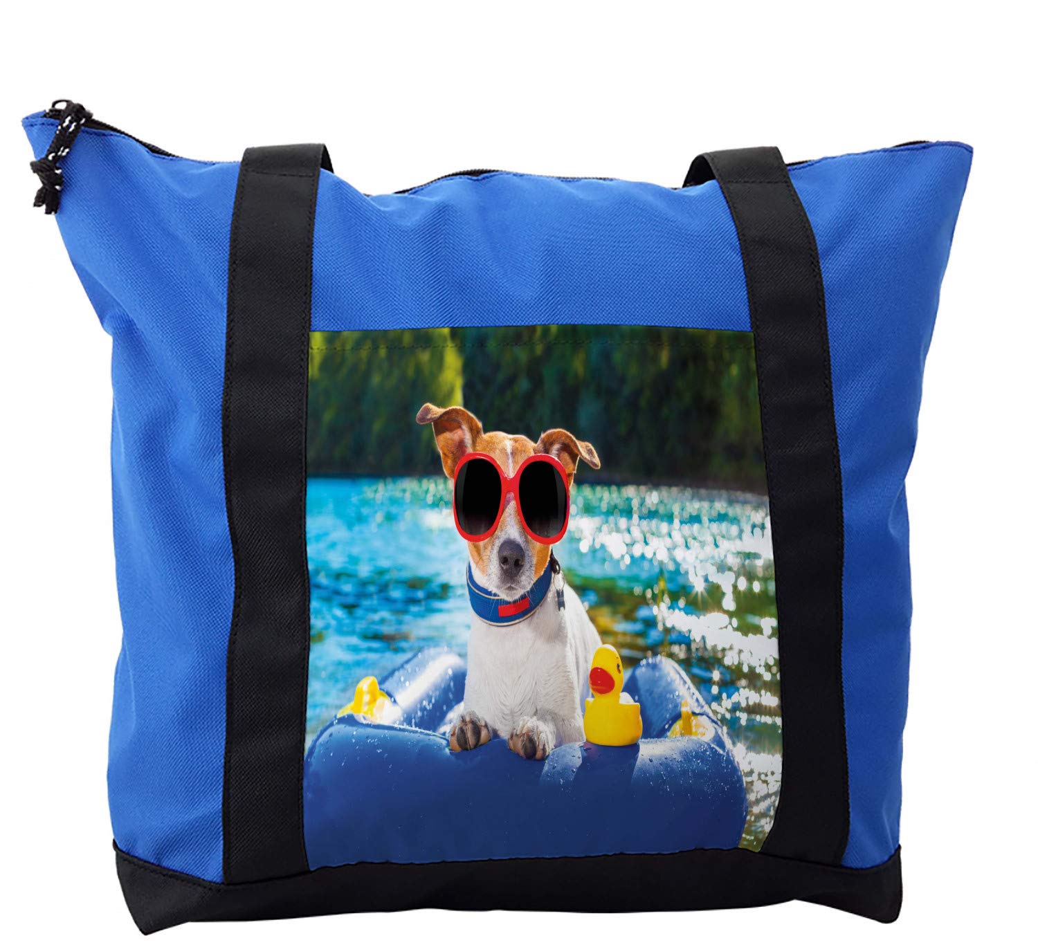 Funny Jack Russell with Sunglasses Shoulder Bag - Durable Zipper Closure Crossbody Purse for Women - Perfect for Casual Outings, Travel & Dog Lover Gifts