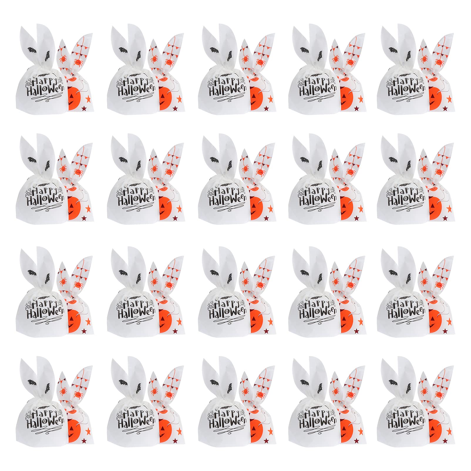 FOMIYES 100pcs Halloween Trick or Treat Bags - Reusable Candy Bags for Halloween Party Favors, Treats & Snacks | Perfect for Trick-or-Treating, Classroom Parties & Halloween Events