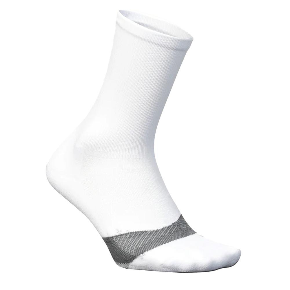 Elite Light Cushion Mini Crew Tennis Socks for Women & Men - Breathable Athletic Socks for Running, Gym, Sports - Comfortable White Performance Socks (3 Pairs)