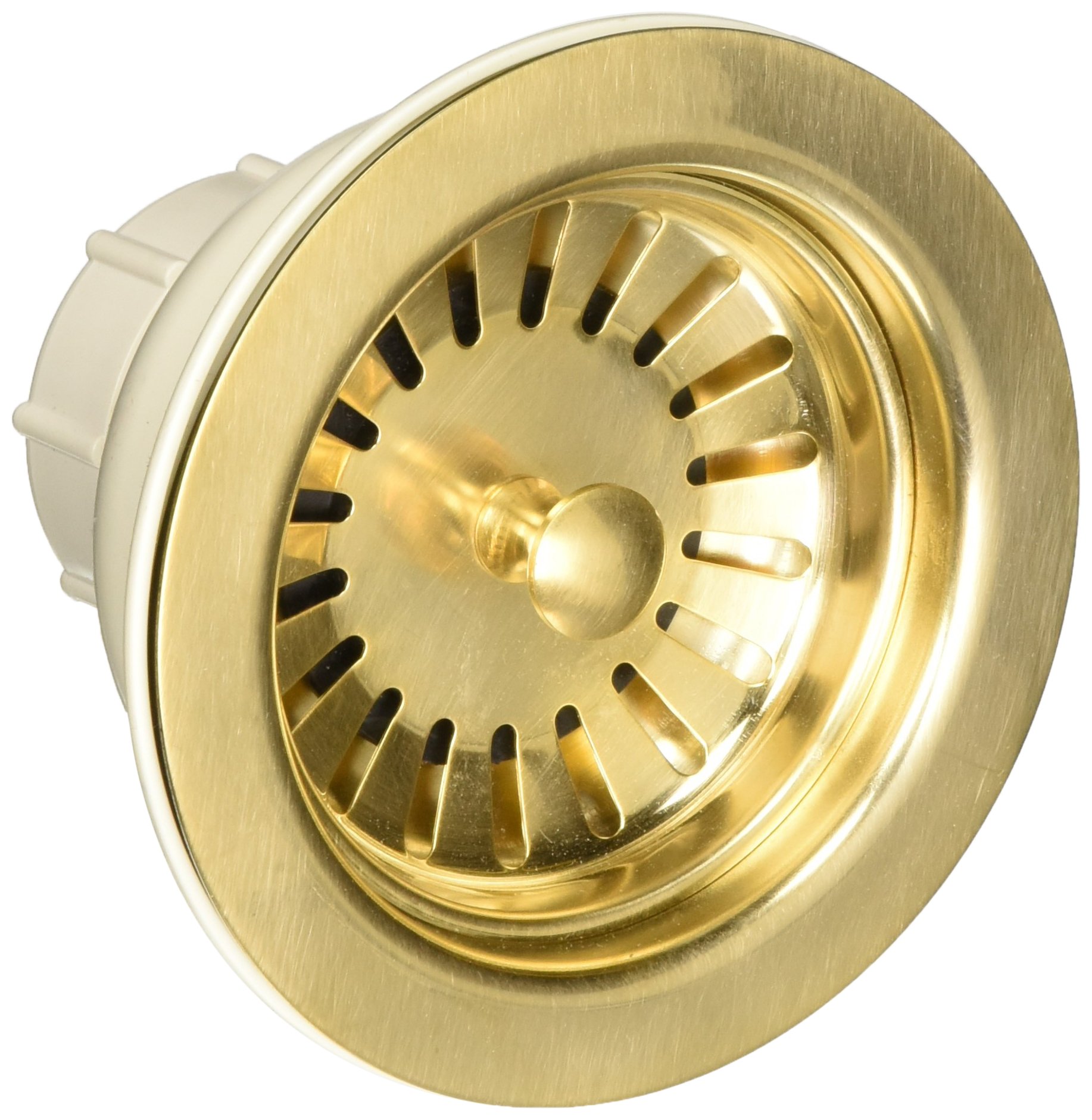Jaclo 2807-SG Adjustable Lutz Sink Strainer for Kitchen Sinks - Satin Gold Finish | Perfect for Bathroom & Kitchen Drain Protection | Durable & Stylish Sink Accessory