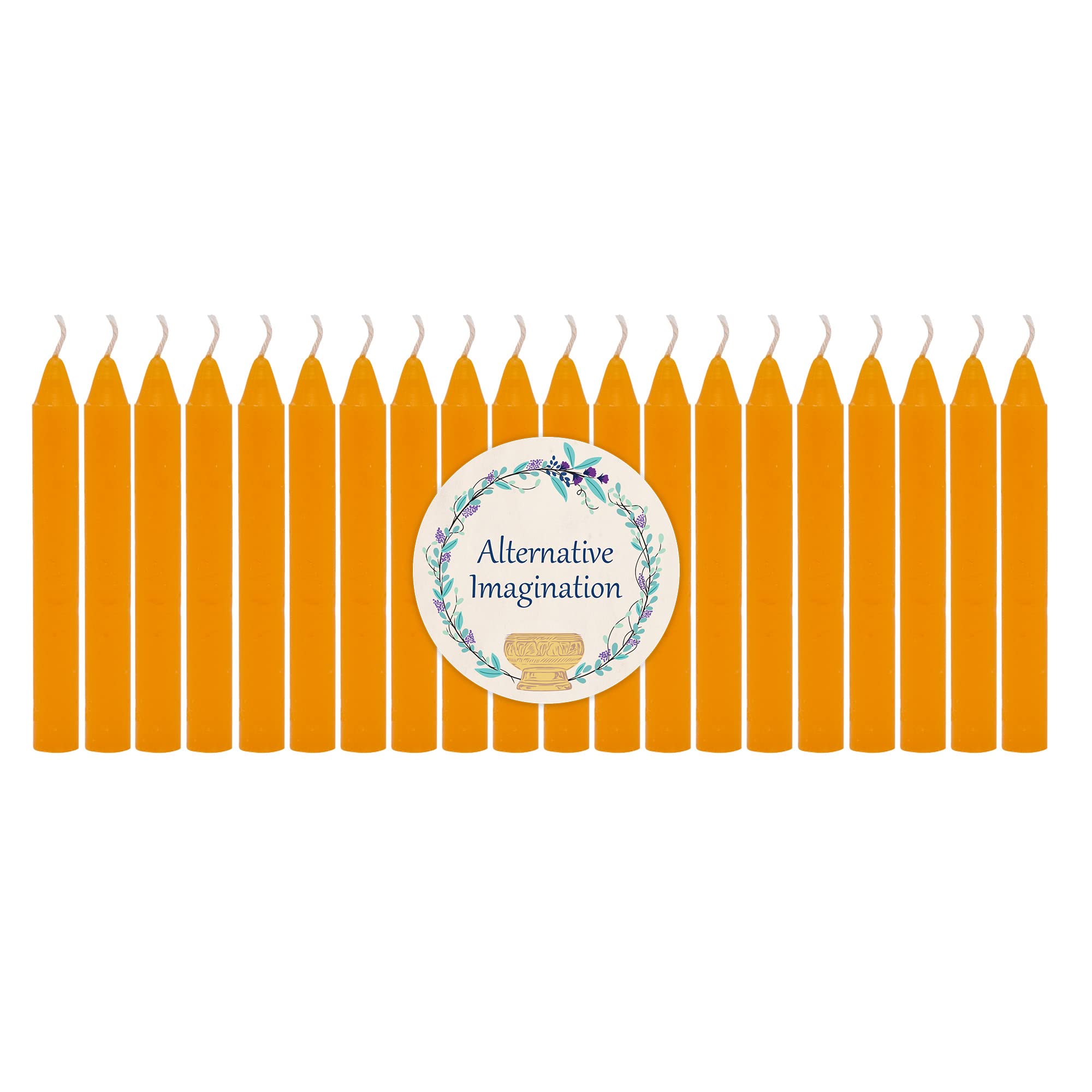 20-Pack Orange Unscented 4-Inch Chime Candles for Altar, Spells, Meditation & Rituals – Perfect for Wicca, Pagan, Yoga & Home Decor