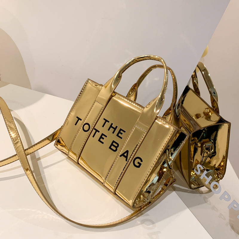 Premium Shiny Leather Tote Bag for Women - Stylish & Durable Handbag for Work, Travel & Everyday Use