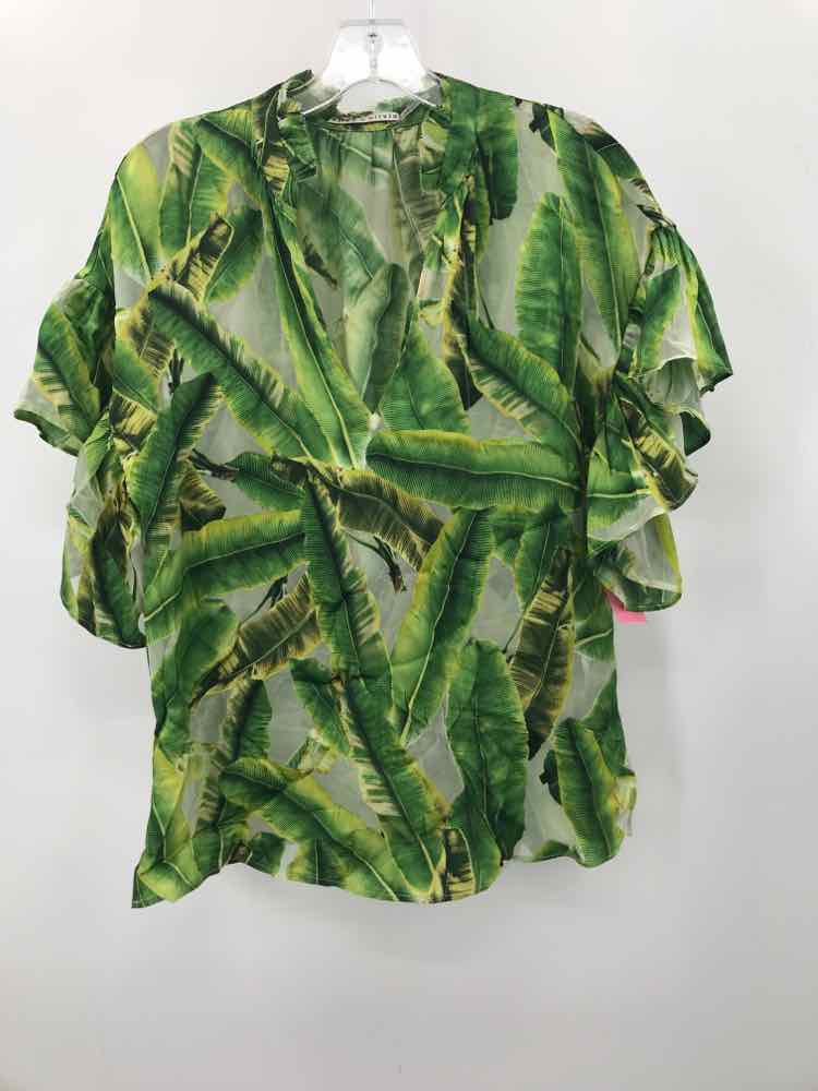 Vintage Alice + Olivia Green Blouse Size Small - Boho Chic Top for Women, Perfect for Casual Outings & Date Nights