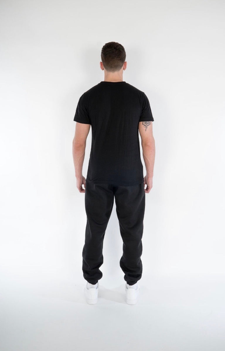 Cerus Black Slim Fit Legacy Sweatpants for Men - Comfortable Joggers with Elastic Waistband & Pockets - Perfect for Gym, Lounge & Casual Wear