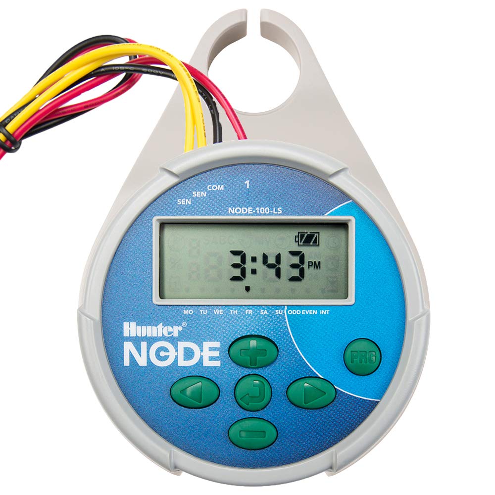 Hunter Industries NODE200 2-Station Smart Irrigation Controller for Lawns & Gardens - Water-Saving Sprinkler System for Home & Commercial Use