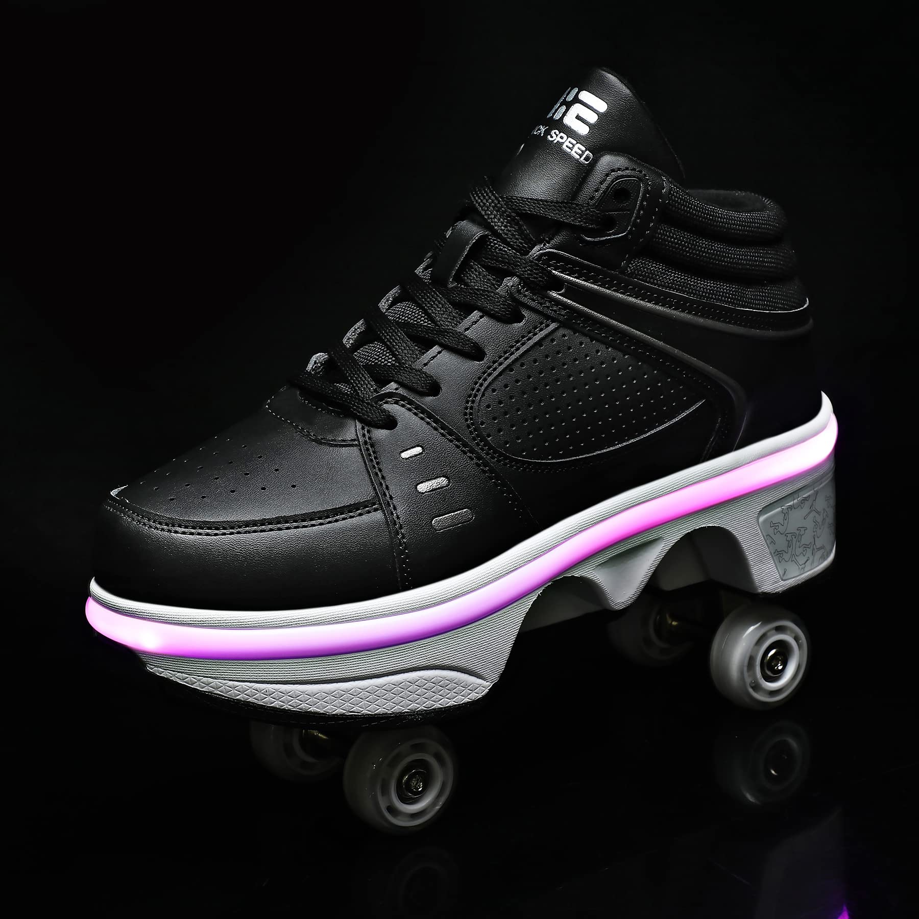 2-in-1 Roller Skates with Retractable Wheels - Convertible Outdoor Skating Shoes for Kids & Teens | Perfect for Park, Rink & Street Skating Adventures