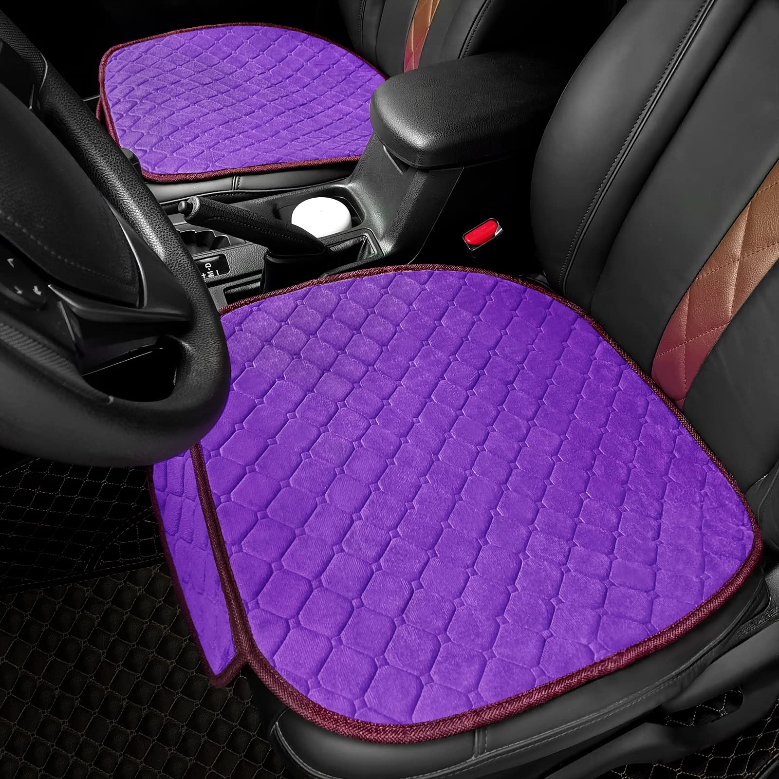 SurpassMe Universal Car Seat Covers - Comfortable Front Seat Protectors with Storage Pockets for Cars, SUVs, Trucks & Vans | Durable Padded Interior Accessories for Daily Commute & Road Trips